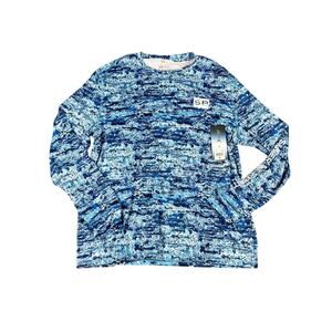 Silver Bait Men's Blue Camo Performance Long Sleeve Fishing Shirt XL NWT *